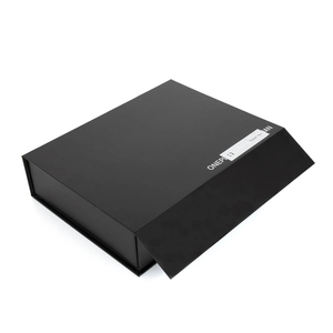 Cajas de papel negro de lujo al por mayor con logotipo personalizado, plegables, corrugadas, tipo boite en carton, para embalaje de regalos electrónicos - Product Image 3