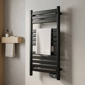 <span class=keywords><strong>Toallero</strong></span> Eléctrico Calefactado de Aluminio Negro de 500W, Radiador de <span class=keywords><strong>Baño</strong></span> Montado en Pared, IP24 CE SmartTemp LED, Directo de Fábrica OEM - Product Image 3