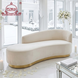 Wedding Reception Velvet Stainless Steel Base Wedding Couple <b>Sofa</b> Design - Product Image 1