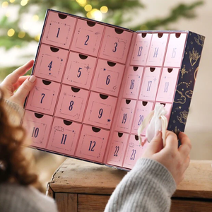 Boîte de calendrier de l'avent personnalisé haut de gamme papier thé artisanat 24 jours calendrier de l'avent en cristal céleste calendrier de l'avent de noël boîte-cadeau - Product Image 2