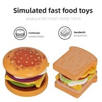 Juguetes de Madera para Apilar Hamburguesas RIZON, Juego de Comida de Juguete Educativo Montessori para Niños Pequeños, Venta al Por Mayor de Fábrica