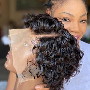 Private Label Court Pas Cher HD Transparent <span class=keywords><strong>Suisse</strong></span> Lace Front Perruque Cheveux Humains Lace Perruque Sans Colle Brésilienne 100% Vierge Perruques de Cheveux - Product Image 1