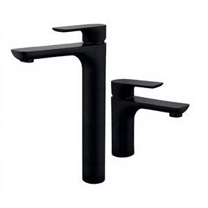 Robinet de lavabo moderne pour salle de bain, mitigeur eau chaude et froide, anti-éclaboussures, pour lavabo sur comptoir - Product Image 4
