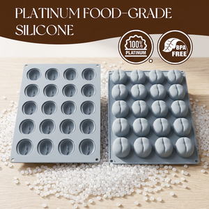 <span class=keywords><strong>Molde</strong></span> de Silicona SILIKOLOVE de <span class=keywords><strong>20</strong></span> Cavidades con Forma de Grano de Café, Antiadherente, Libre de BPA, con Certificación LFGB - Product Image 2
