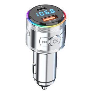 Chargeur de voiture portable PD fonction de charge rapide <span class=keywords><strong>transmetteur</strong></span> FM pour lecteur MP3 <span class=keywords><strong>Bluetooth</strong></span> Port USB en métal APE allume-cigare - Product Image 2