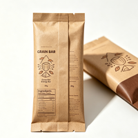 Emballages en papier kraft plat thermoscellables biodégradables pour glaces, chocolats, barres énergétiques, emballages alimentaires en gros
