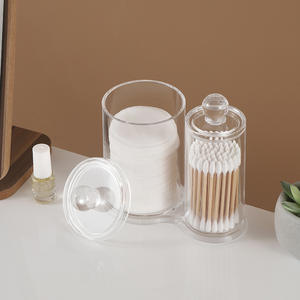 Paquete de 2 Cajas de Almacenamiento de Maquillaje de Plástico al por Mayor, Pequeño Contenedor Dispensador de Algodón, Hisopos y Bolas de Algodón para Farmacia - Product Image 2