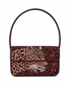 Sac à bandoulière de luxe fait main en perles de verre à motif léopard, sac à main tendance pour femme, personnalisation OEM ODM, vente en gros - Product Image 3