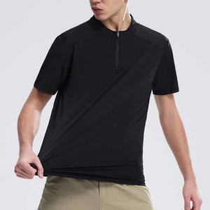 เสื้อยืดผู้ชายแบบใหม่ น้ำหนักเบา ดีไซน์ใหม่ เสื้อฟิตเนส เสื้อสตรีทแวร์ เสื้อยืดซิปครึ่งตัว เสื้อยืดออกกำลังกายสำหรับผู้ชาย - Product Image 3