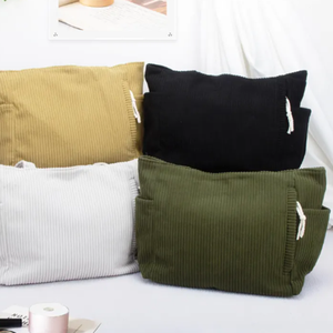 Bolso grande de pana bordado personalizado, bolso de hombro con cremallera ecológico Vintage para mujer, moda de viaje de verano e invierno - Product Image 2