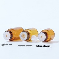 Fournitures du fabricant Mini bouteille d'huile essentielle en verre ambré de petite taille avec bouchon à vis de 1ml 2ml 3ml Bouteille d'échantillon d'essai en PP reconditionnée