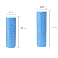 Rouleau de yoga en mousse EVA solide avec points de massage, tailles 45cm/60cm, design à picots pour massage musculaire et bâton de yoga Pilates