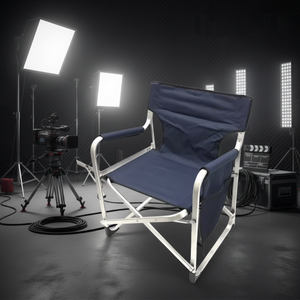 Silla de Director Plegable de Metal Resistente para Exteriores, con Reposabrazos, Mesa Lateral y Portavasos, Sillas de <span class=keywords><strong>Playa</strong></span> - Product Image 6