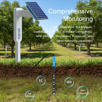 Sonde de sol YaTun Watchman-S03 pour la mesure de l'humidité, de la température, du NPK, du pH, de l'EC et de la salinité, à fixation au sol, précision de 1 % RH, profondeur de 10 à 70 cm, FDR