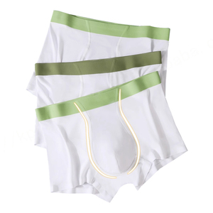 Venta al por mayor de alta calidad de tiro medio hombres Boxer ropa interior blanco sólido sin costuras Modal deporte Casual hombres calzoncillos y calzoncillos - Product Image 1