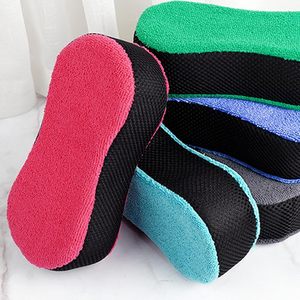 Éponge de lavage de voiture en microfibre, applicateur de cire, éponge avec filet, grande serviette, éponge de lavage de cuisine - Product Image 4