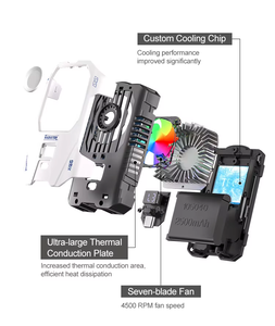 Dissipateur Magnétique pour Téléphone avec Ventilateur RGB et Affichage Numérique, <span class=keywords><strong>Radiateur</strong></span> Portable et Léger pour Téléphones/Tablettes/iPad - Product Image 6