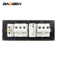 Stopkontak Dinding Pintar BAOBEN EU - Pengisian Cepat Tipe C, Panel Sakelar Modular Warna Emas Untuk Rumah/Kantor