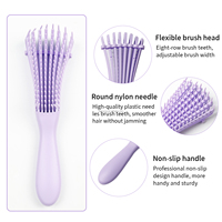Brosse à cheveux démêlante Peignes à queue de rat pour coiffer les cheveux bouclés/droits/humides/secs/longs/courts pour femmes enfants hommes