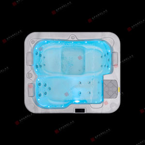 อ่างอาบน้ำร้อนสปาจากุซซี่กลางแจ้งพร้อมฝาครอบ - Product Image 4