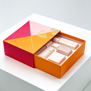 Custom Biodegradable Cardboard Packaging Sliding Drawer Gift Paper Boxes <b>For</b> Cosmetics Essential Oil Skin Care Serum Packing - Product Image 1