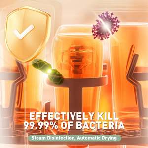 اوتوماتيك بالكامل في غسيل زجاجات الأطفال معقم الزجاجات مع وظيفة التجفيف للشقق المنزلية - Product Image 3