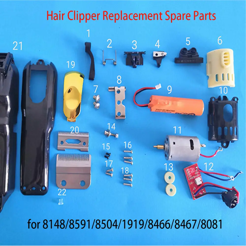 Directly Manufacture Barber Clipper Replacement Accessories Spare Parts Switch Motor Battery for 8148/8504 Hair Clipper
