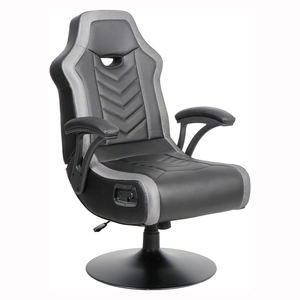 Venta caliente Respaldo Subwoofer Reposabrazos acolchado Reposacabezas Altavoces montados Pc Oficina Computadora Gaming Silla con Pedestal redondo - Product Image 3