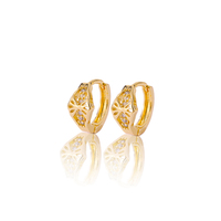 Joyería de Moda HYL, Pendientes de Latón con Circonita, Chapados en Oro de 18k, Varios Estilos, Pendientes de Oro, Venta al por Mayor