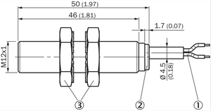 Cảm biến tiệm cận cảm ứng 1072741 IMB12-04BNSVU2S Bán Chạy nhất: imb12 Series - Product Image 2