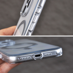 Ốp điện thoại iPhone 16 15 14 17 Pro Max chất lượng cao, chống ố vàng, chống tia UV, trong suốt, làm từ nhựa PC nguyên chất, nam châm chắc chắn N52, chống sốc - Product Image 5