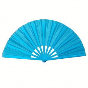 Éventail pliant personnalisé en plastique coloré de 33 cm, idéal pour le Kung Fu, les carnavals, la musique, les festivals, la danse, cadeaux et artisanat en bambou - Product Image 3