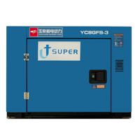 Générateur diesel triphasé silencieux 3-12KW, démarrage électrique 12V 220V 50/60Hz, usage domestique avec ATS