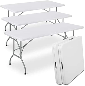 <span class=keywords><strong>Table</strong></span> <span class=keywords><strong>pliante</strong></span> d'extérieur portable personnalisée et économique / <span class=keywords><strong>Table</strong></span> de <span class=keywords><strong>jardin</strong></span> pliable en plastique blanc de 6/8 pieds au design moderne pour événements et réceptions - Product Image 1