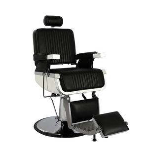 Kursi Barber Profesional Warna Cokelat dengan Pompa Hidrolik, Kursi Kayu yang Dapat Direbahkan untuk <span class=keywords><strong>Salon</strong></span> Spa, Peralatan Kecantikan Laris untuk Barbershop - Product Image 2