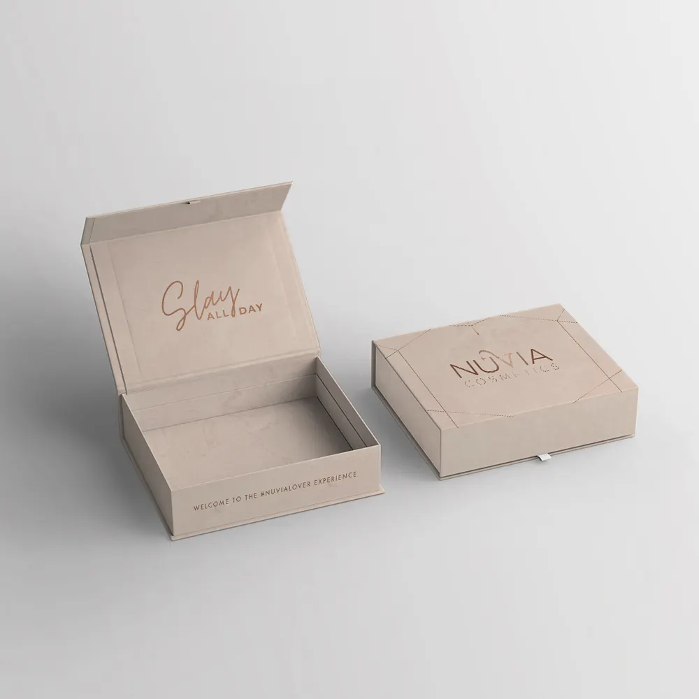 Confezione regalo in carta di cartone magnetico regalo ecologico di lusso con Logo di stampa personalizzato