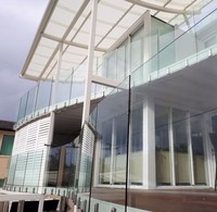 Pince en verre montée par Fascia monté latéral du duplex 2205 pour la balustrade en verre de balcon