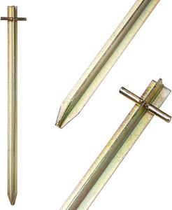 Sunrise 56878B #   Estacas de Acero de Grado Industrial para Tiendas de Campaña, Perfil en T, 400x25mm, Alta Resistencia, Galvanizadas, para Campamentos y Suelos Duros - Product Image 1