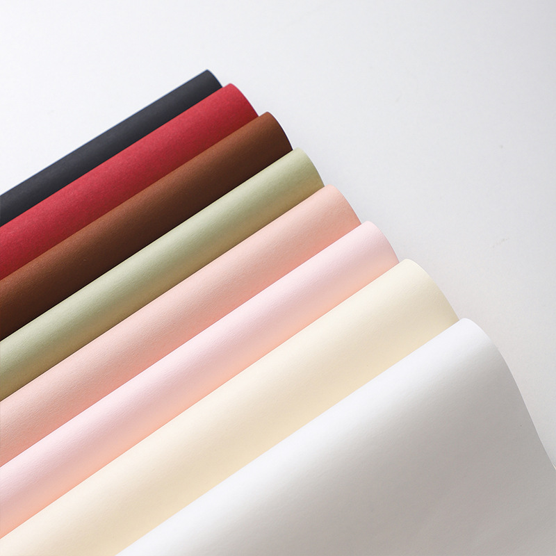 38 53cm*10 Sheet Fenghua Paper Series Solid Color Waterproof PE Double-Sided Art Paper Bouquet Wrapping Paper Flowers Gifts Made