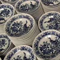 Assiettes à soupe en porcelaine, vaisselle en céramique, assiettes de service, articles de table populaires, fabrication en gros, acceptation de la personnalisation du design