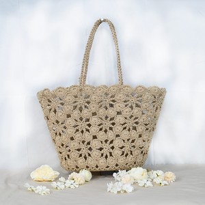 Bolso de <span class=keywords><strong>Ganchillo</strong></span> de Gran Capacidad, Color Sólido, Diseño Calado, Bolso de Mano de <span class=keywords><strong>Ganchillo</strong></span> Moderno, Estilo Mori Minimalista, Bolso de Vacaciones - Product Image 2