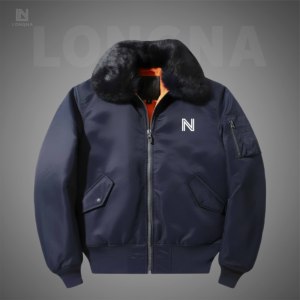 Giacca Bomber da Lavoro Invernale da <span class=keywords><strong>Uomo</strong></span>, Stile Vintage, Foderata in Pile, Imbottita e Bordata in <span class=keywords><strong>Pelliccia</strong></span> Sintetica - Product Image 3