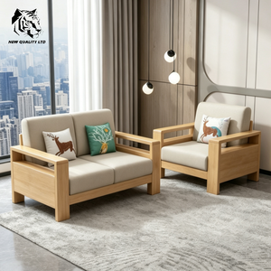 china supplier cheap price custom logo huge stock eco-friendly fabric sofa new design living room furniture wood sectional sofa - Product Image 2