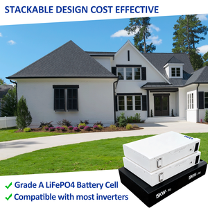 Système solaire hybride 5kW avec batterie de stockage au lithium fer phosphate 51.2V empilable et séparée, communication CAN, cellules haute efficacité - Product Image 5