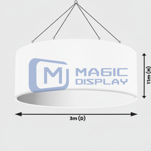 Tùy chỉnh Thông tư treo biểu ngữ cho triển lãm thương mại hiển thị thuốc nhuộm thăng hoa in căng thẳng vải trần hiển thị dấu hiệu - Product Image 2