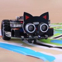 Robot de Programación WeeCore Bot AIOT, Robot de Codificación por Voz con IA, Robot de Dibujo IoT, Programación Gráfica K12, MicroPython, Juguete STEM, Naranja