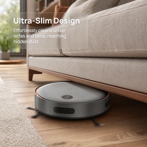 QF403 Strong Suction HEPA Home Garage Use 2-in-1 Robot Vacuum Cleaner Wet/Dry <b>Mopping</b> Battery - Product Image 4