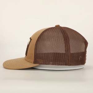 BSCI, venta al por mayor, gorra de papá deportiva personalizada de 6 paneles, gorra de camionero clásica Oem de algodón marrón con logotipo de parche bordado de alta calidad - Product Image 3