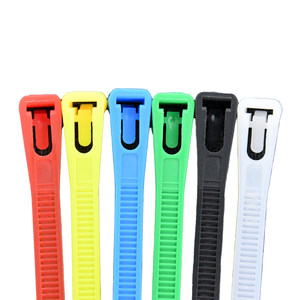 XG 5x200 Bridas de nailon reutilizables y liberables de 4.8mm*200mm - Temperatura de trabajo de -40~+120°C Rojo/Amarillo/Azul/Verde/Negro/Blanco Varios - Product Image 4