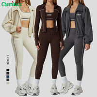 Ensemble de yoga sans couture taille haute pour femme, design varié, grande taille, tenue de sport 6 pièces avec soutien-gorge de sport et manches courtes